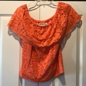 Orange off shoulder top